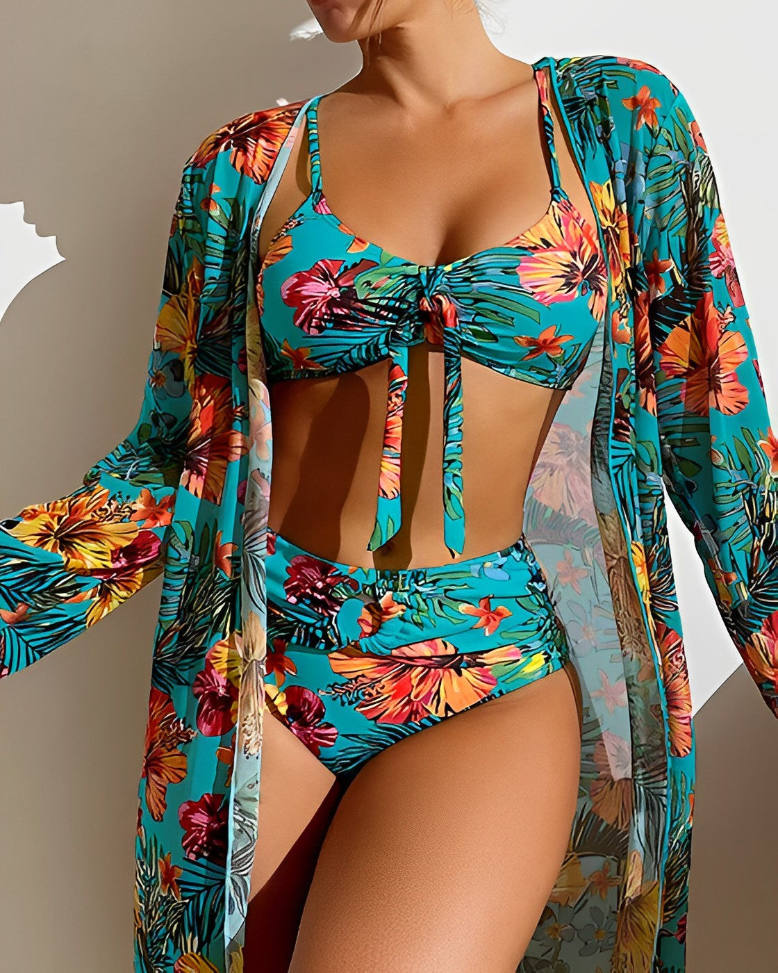 Van Wijnen Mode | Dames bikini-set kleurrijk bloemenpatroon