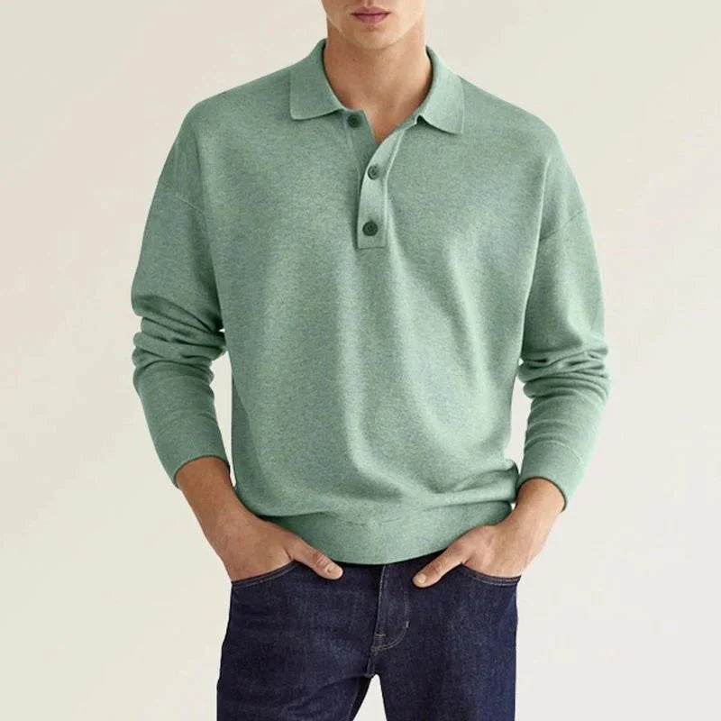 Van Wijnen Mode | Casual Heren Polo met Lange Mouwen