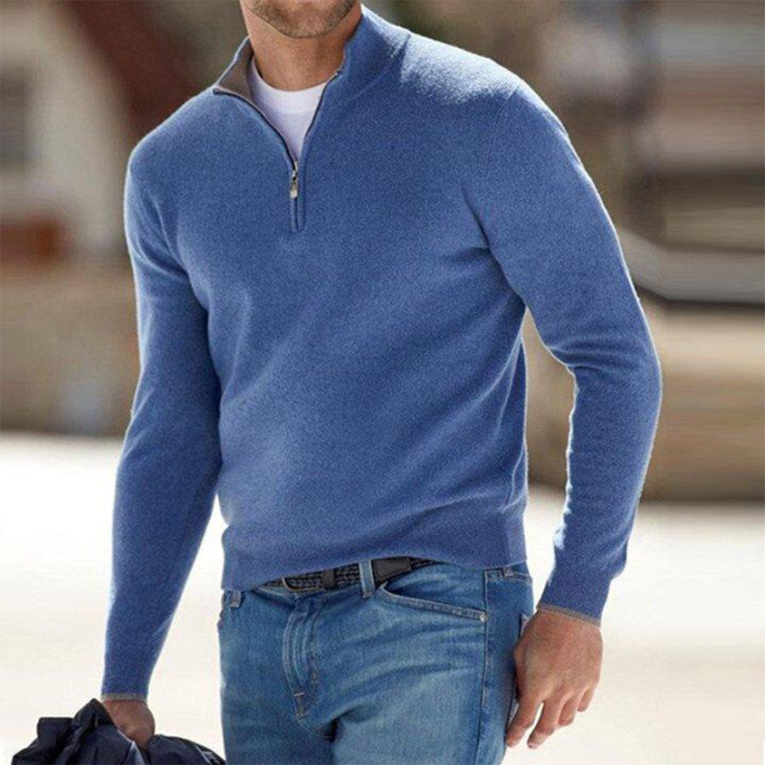 Van Wijnen Mode | Halfzip Trui voor Heren