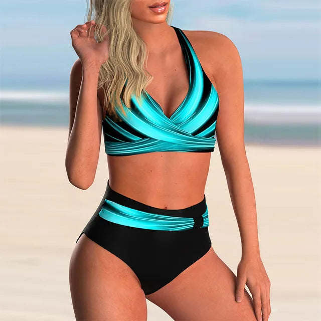 Van Wijnen Mode | Push-up halterbikini met hoge taille voor dames