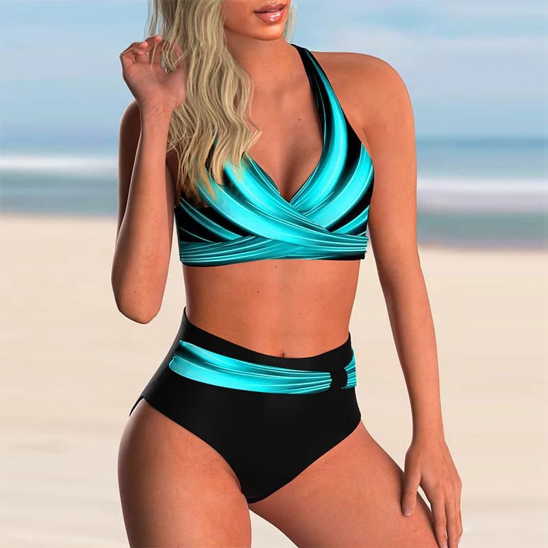 Van Wijnen Mode | Push-up halterbikini met hoge taille voor dames