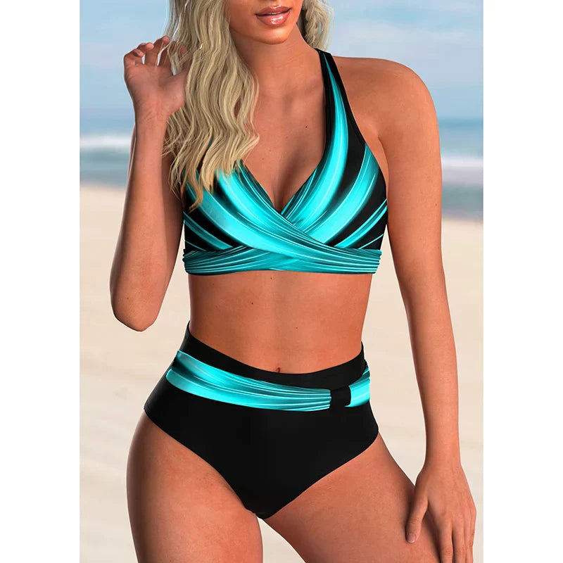 Van Wijnen Mode | Push-up halterbikini met hoge taille voor dames