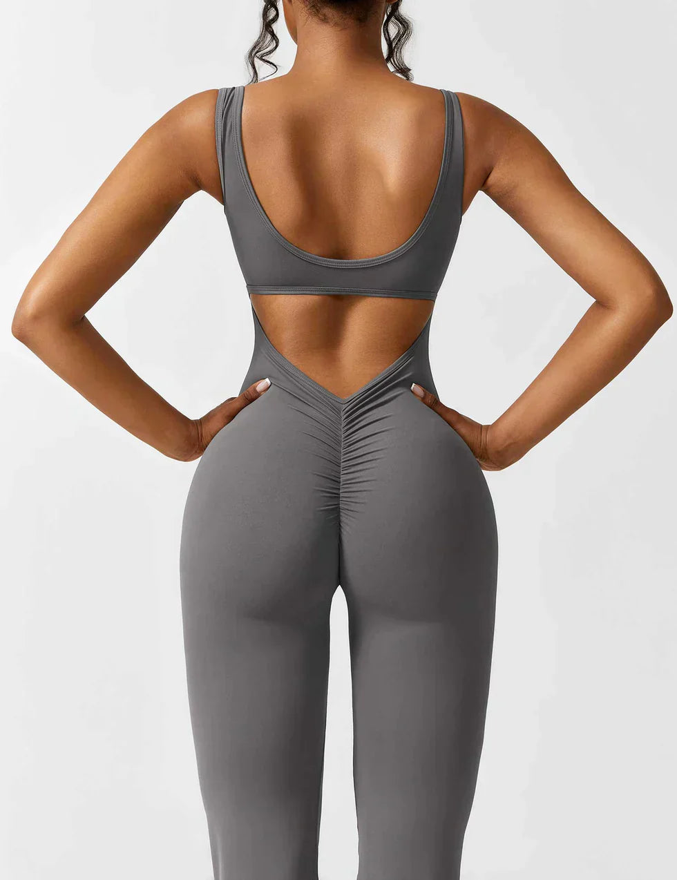 Van Wijnen Mode | Dames Jumpsuit met Flared Pijpen en V-Rug