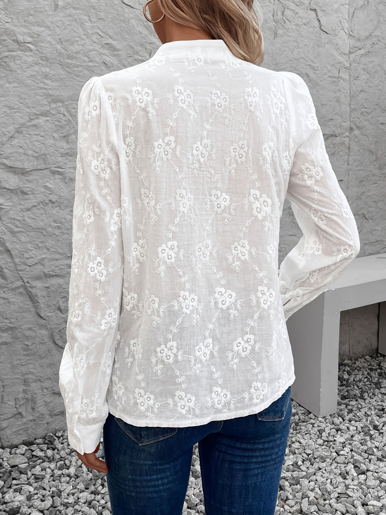 Van Wijnen Mode | Kanten Blouse Lange Mouwen