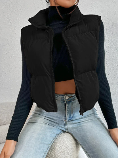 Van Wijnen Mode | Dames bodywarmer met hoge kraag