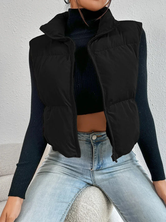 Van Wijnen Mode | Dames bodywarmer met hoge kraag