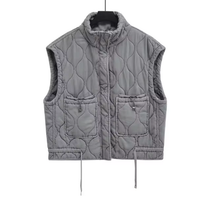Van Wijnen Mode | Gewatteerde Mouwloze Katoenen Bodywarmer voor Dames