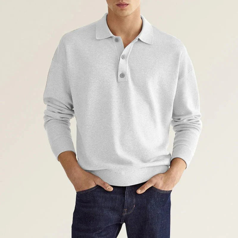 Van Wijnen Mode |  Casual Heren Polo met Lange Mouwen