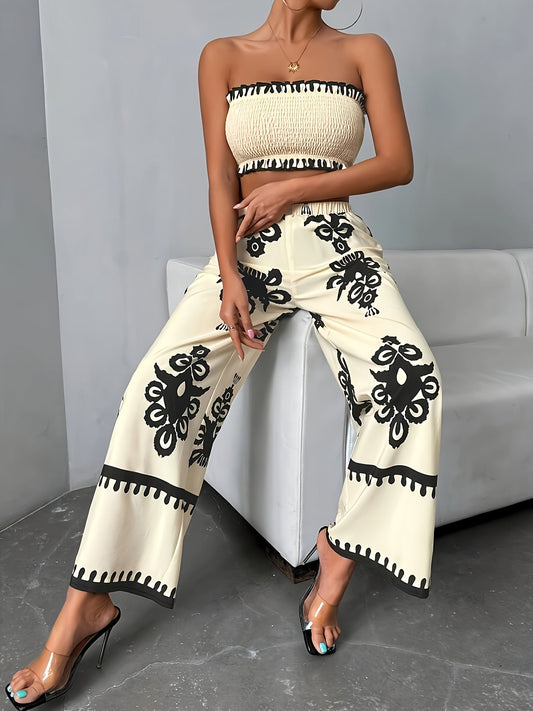 Van Wijnen Mode| Luchtige Dames Zomerset met Print