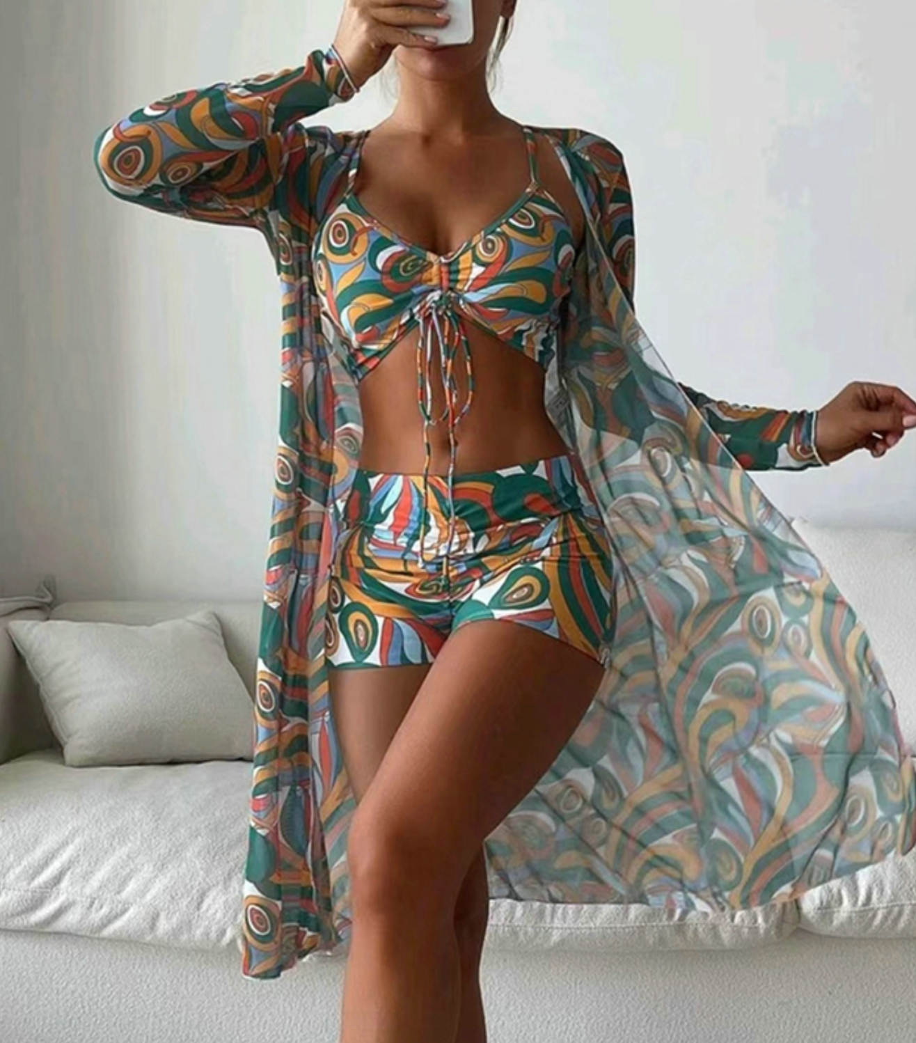 Van Wijnen Mode | Tweedelige bikini met demi-top en bijpassend broekje