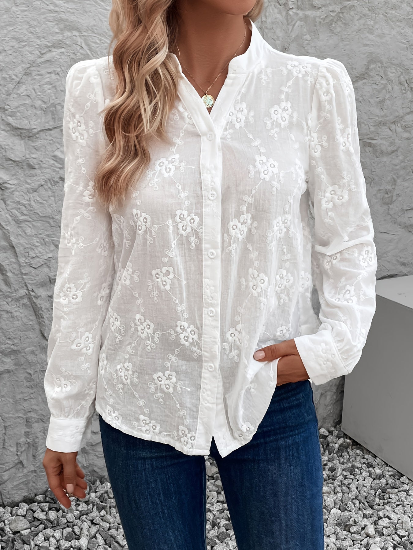 Van Wijnen Mode | Kanten Blouse Lange Mouwen