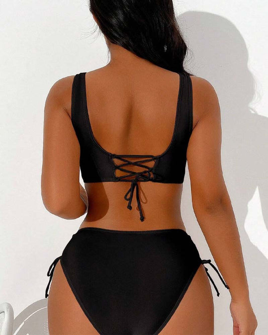 Van Wijnen Mode | Dames bikini verstelbaar trekkoord en open rug