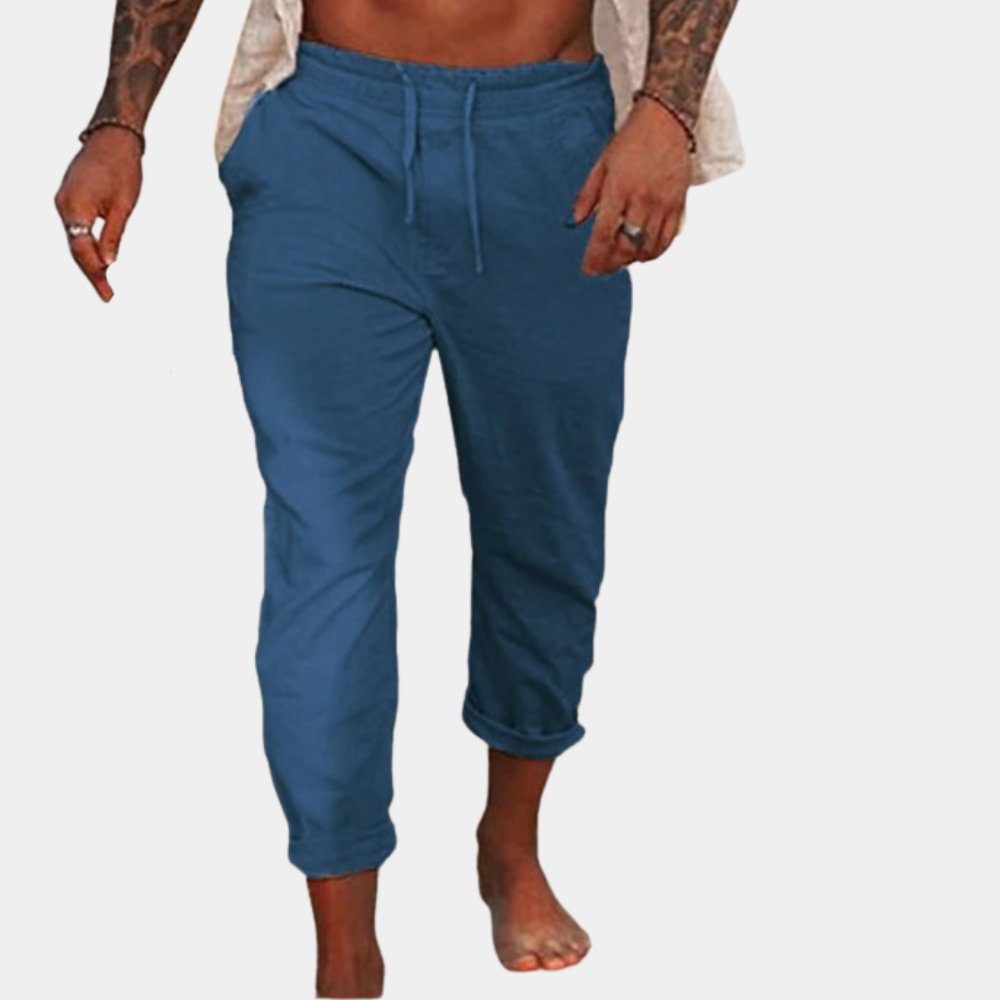 Van Wijnen Mode | Casual Linnen Broek voor Heren