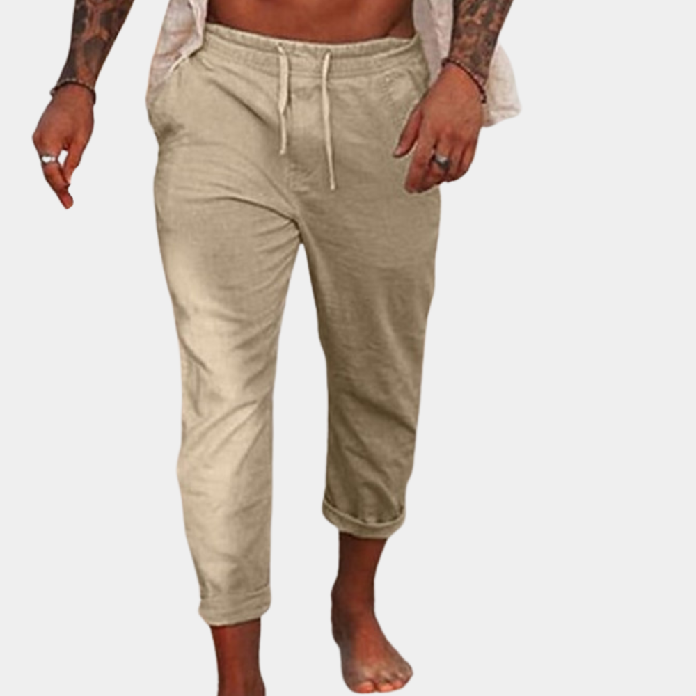 Van Wijnen Mode | Casual Linnen Broek voor Heren