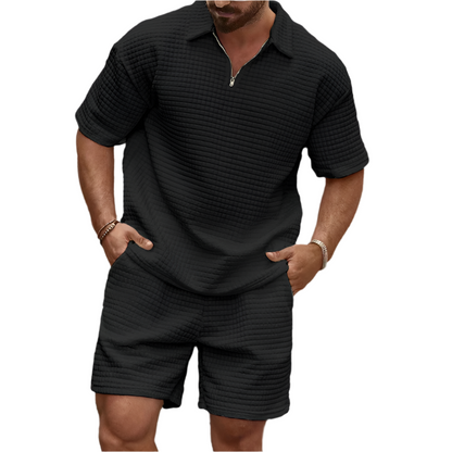 Van Wijnen Mode | Zomerse Set met Polo en Korte Broek voor Heren