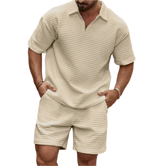 Van Wijnen Mode | Zomerse Set met Polo en Korte Broek voor Heren