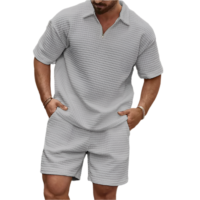 Van Wijnen Mode | Zomerse Set met Polo en Korte Broek voor Heren