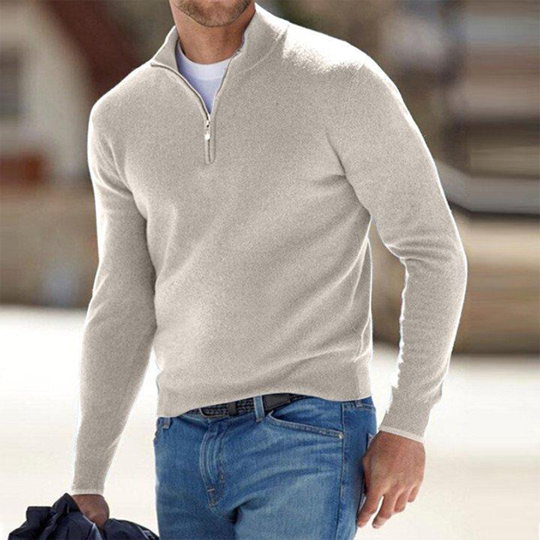 Van Wijnen Mode | Halfzip Trui voor Heren