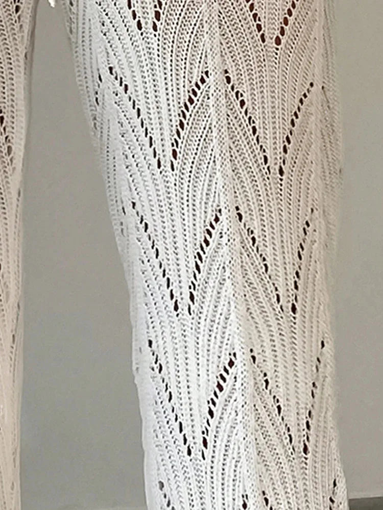 Van Wijnen Mode | Gehaakte Witte Strandbroek Dames
