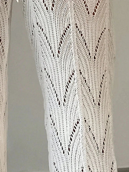 Van Wijnen Mode | Gehaakte Witte Strandbroek Dames