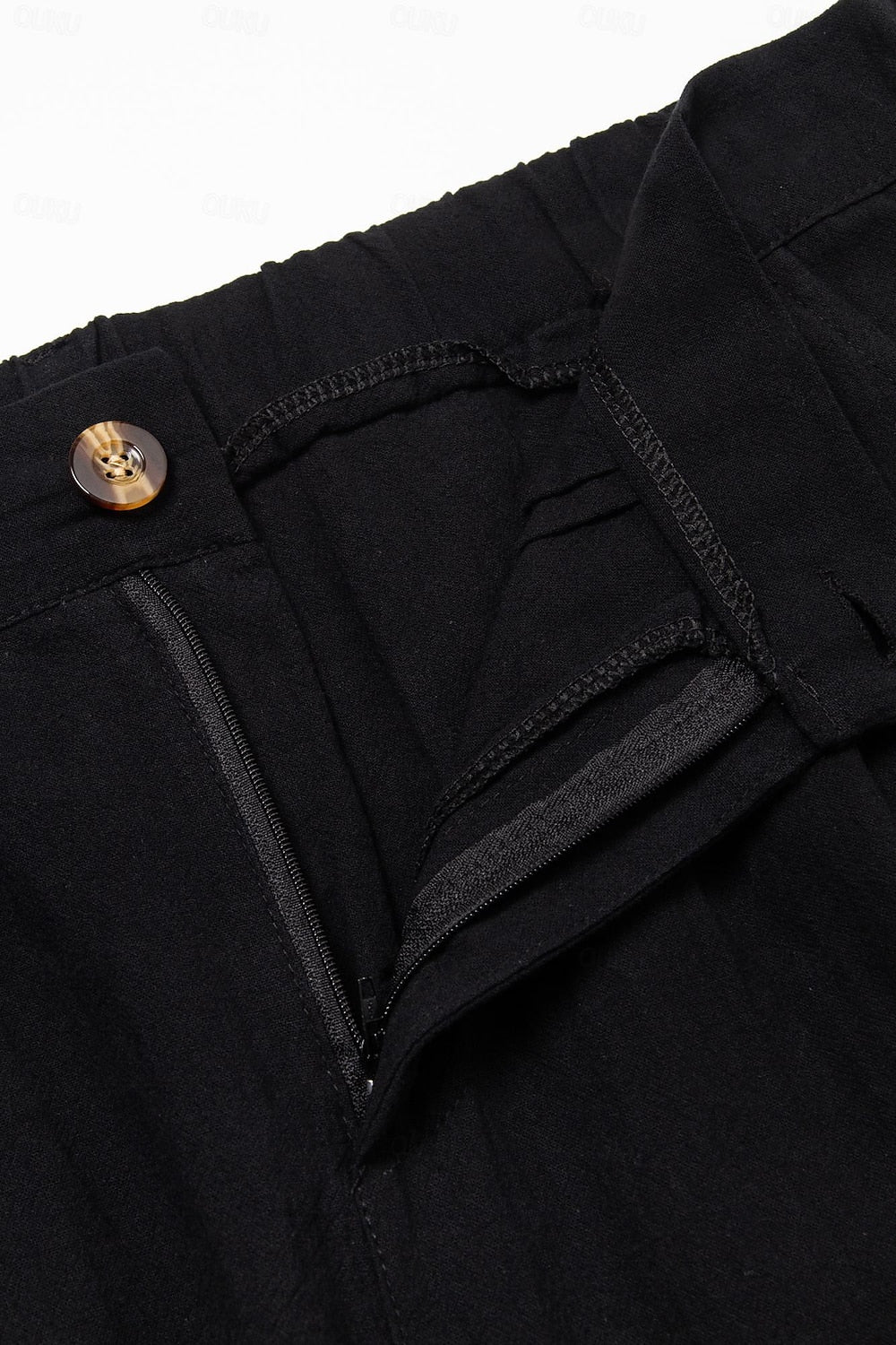 Van Wijnen Mode | Klassieke Linnen-katoenen Korte Broek voor Heren