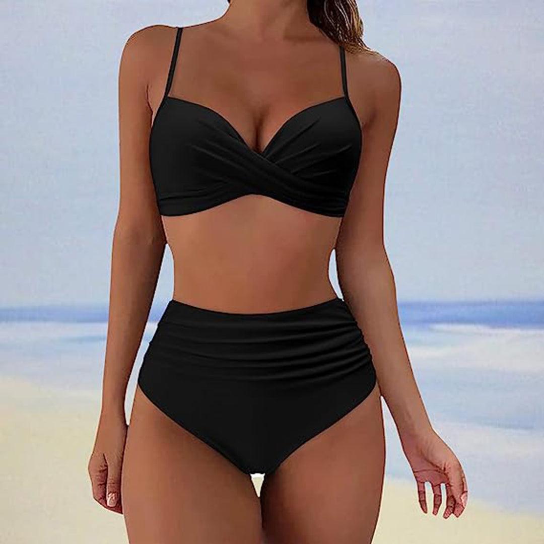 Van Wijnen Mode | Trendy high-waist bikiniset met gewatteerde top