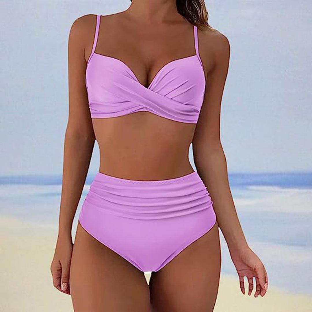 Van Wijnen Mode | Trendy high-waist bikiniset met gewatteerde top