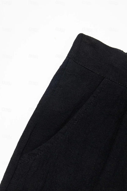 Van Wijnen Mode | Klassieke Linnen-katoenen Korte Broek voor Heren