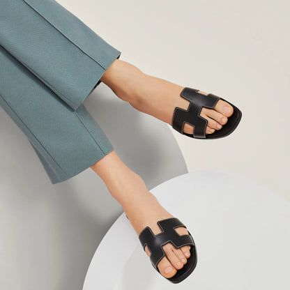 Van Wijnen Mode | Platte H-band Sandalen Voor Dames