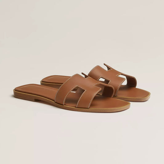 Van Wijnen Mode | Platte H-band Sandalen Voor Dames