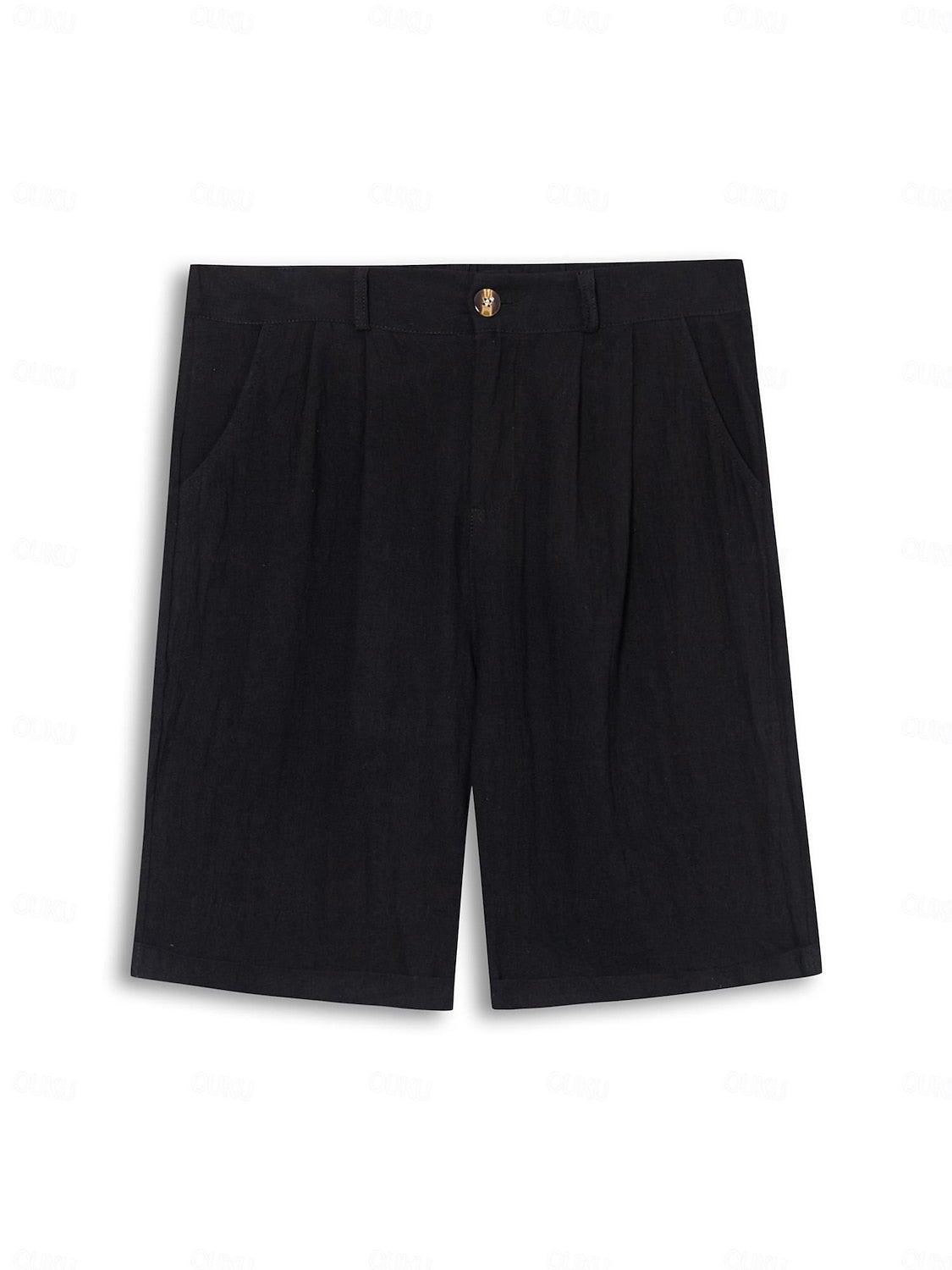 Van Wijnen Mode | Klassieke Linnen-katoenen Korte Broek voor Heren